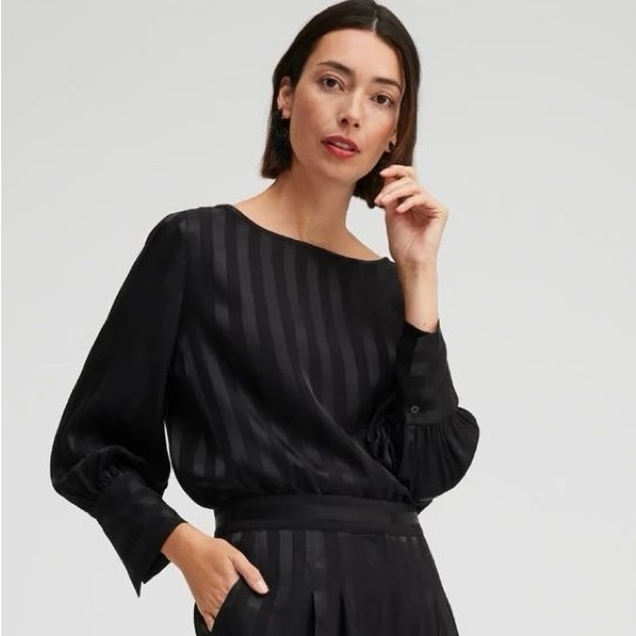 Chico's Tops - Chico's Black Label Striped Blouse